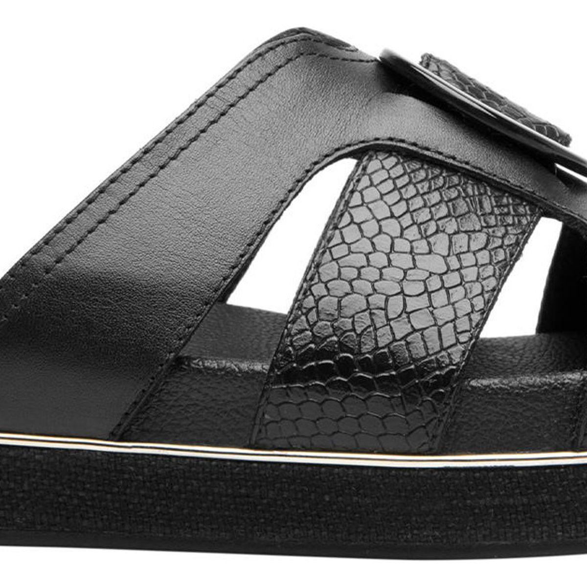 FLEXI - Sandalia Mujer Cuero Deyna Negro Flexi