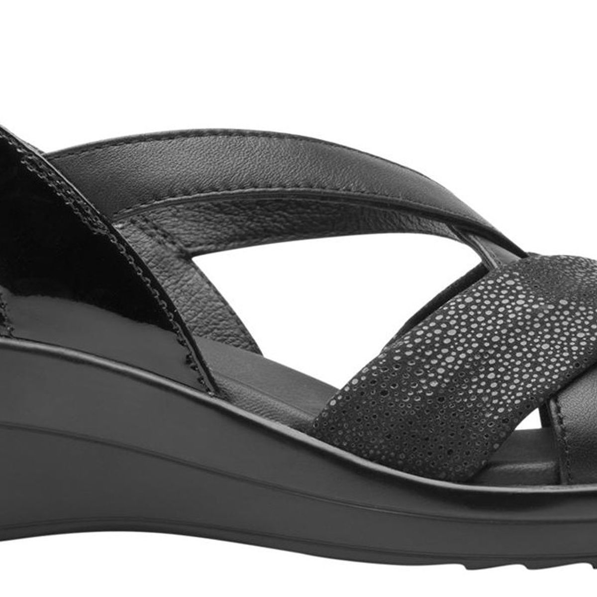 FLEXI - Sandalia Mujer Cuero Amapola Negro Flexi