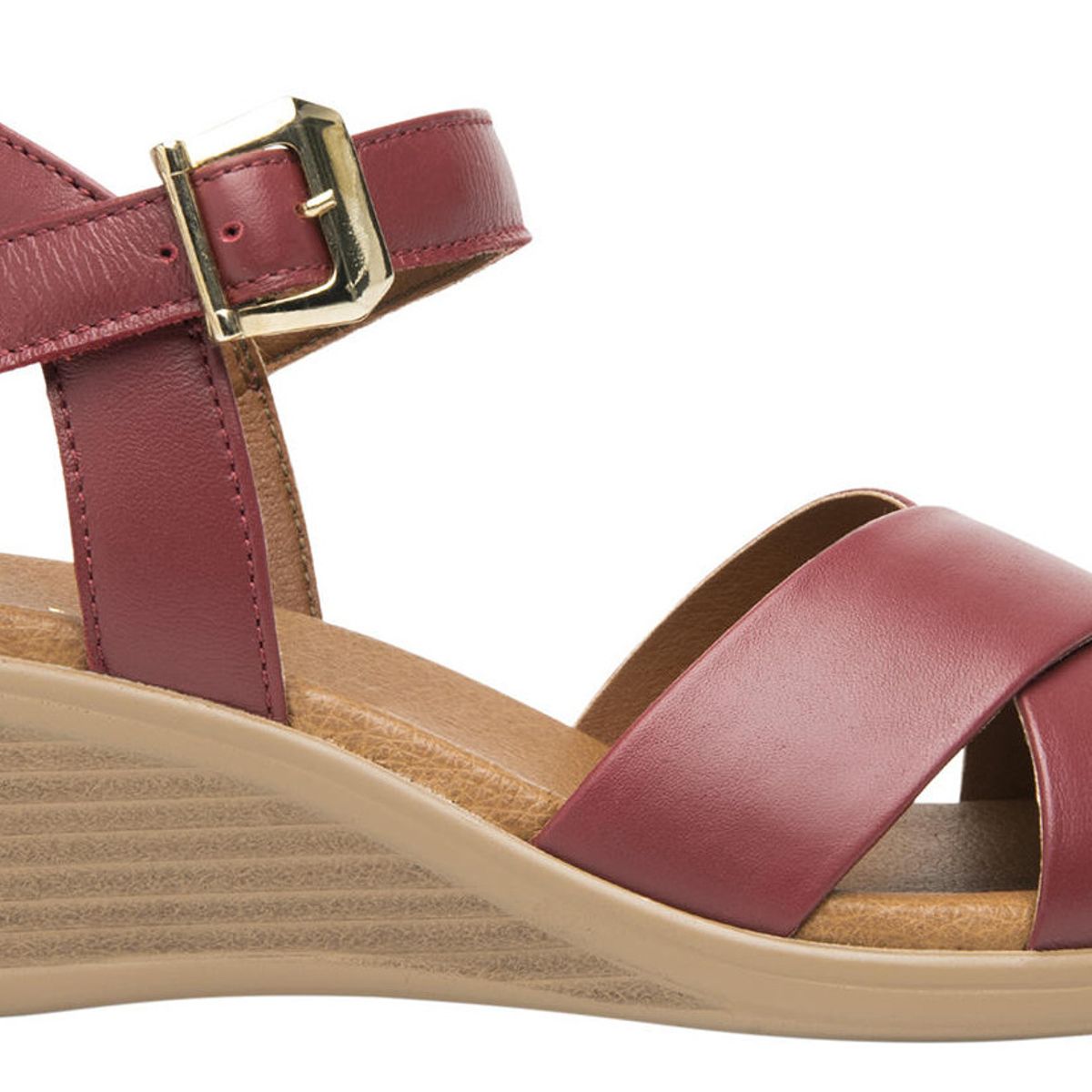 FLEXI - Sandalia Mujer Cuero Zura Rojo Flexi