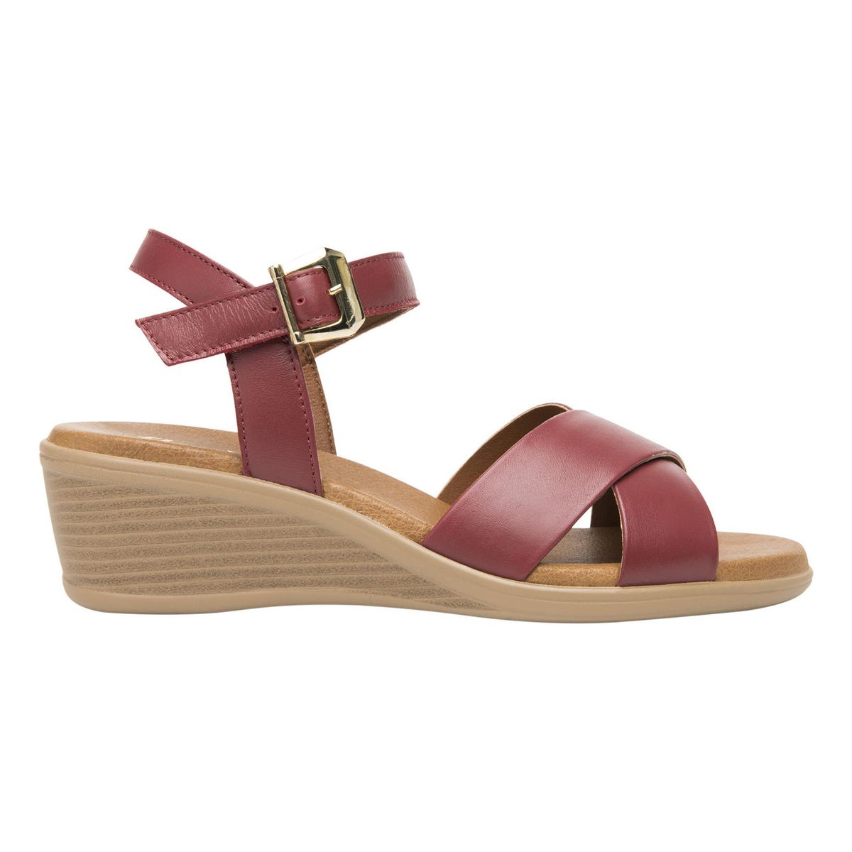 FLEXI - Sandalia Mujer Cuero Zura Rojo Flexi