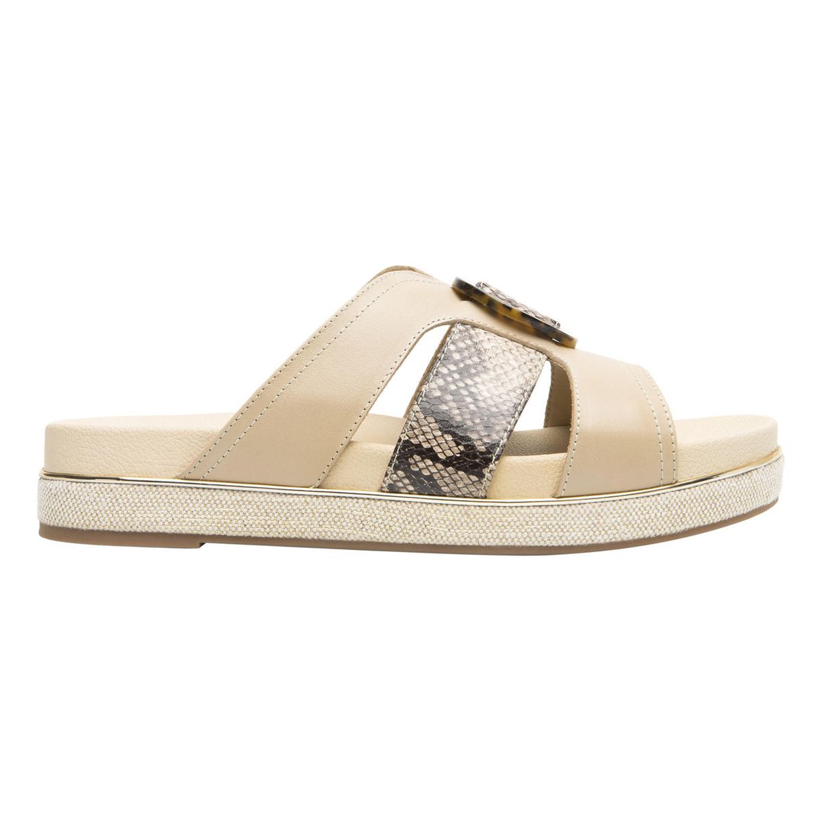 FLEXI - Sandalia Mujer Cuero Deyna Beige Flexi