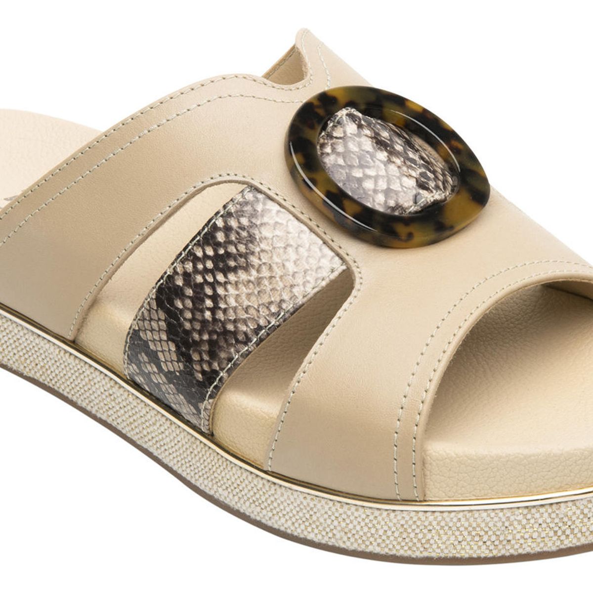 FLEXI - Sandalia Mujer Cuero Deyna Beige Flexi