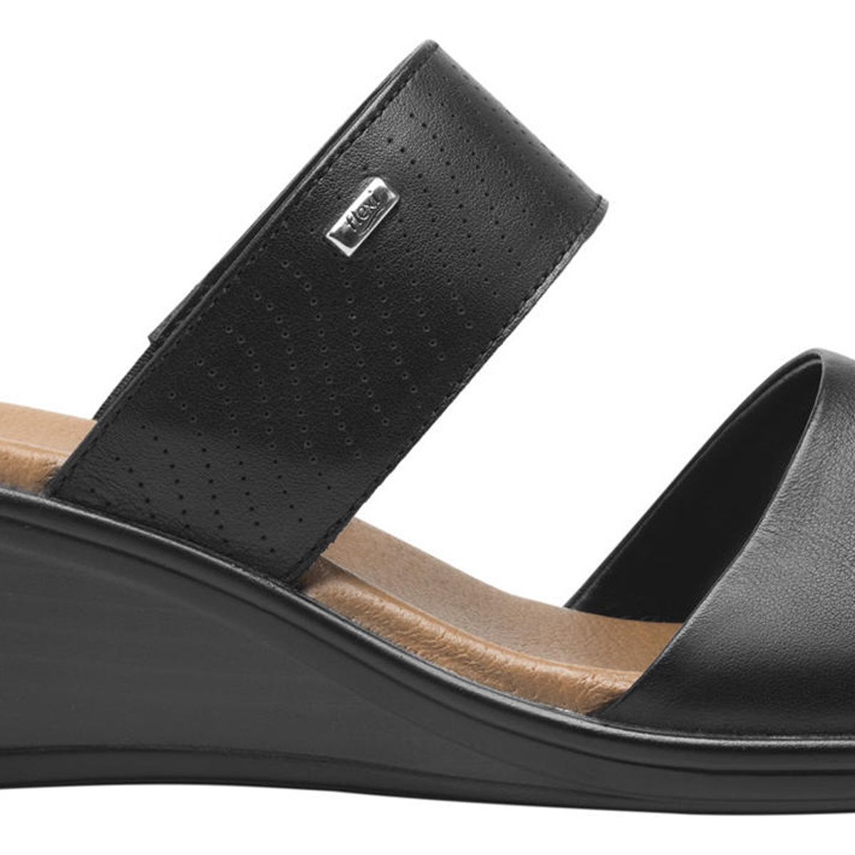 FLEXI - Sandalia Mujer Cuero Zura Negro Flexi