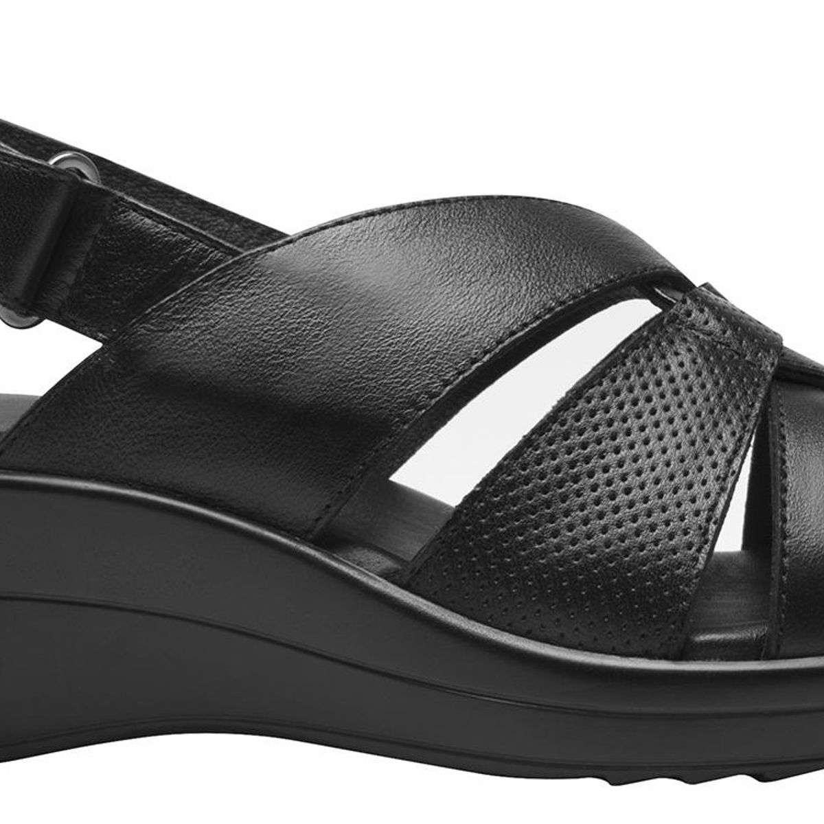 FLEXI - Sandalia Mujer Cuero Amapola Negro Flexi