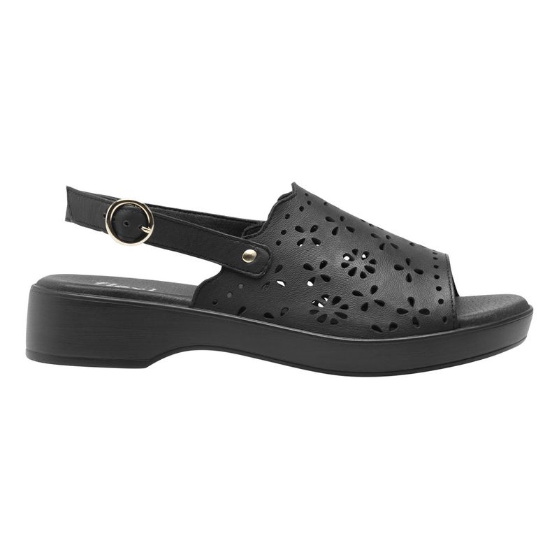 FLEXI - Sandalia Mujer Cuero Doha Negro Flexi