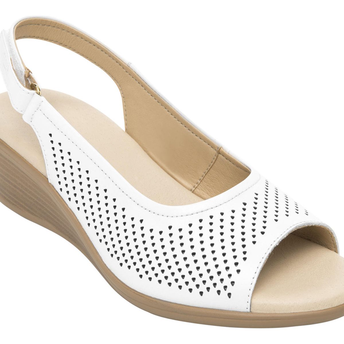 FLEXI - Sandalia Mujer Cuero Zura Blanco Flexi