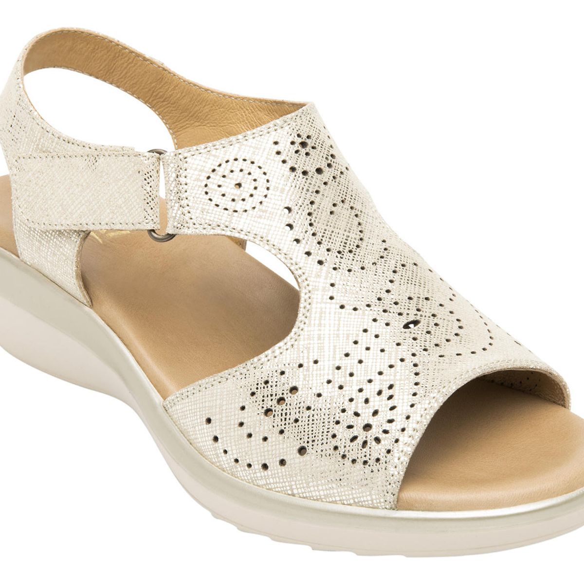 FLEXI - Sandalia Mujer Cuero Amapola Dorado Flexi