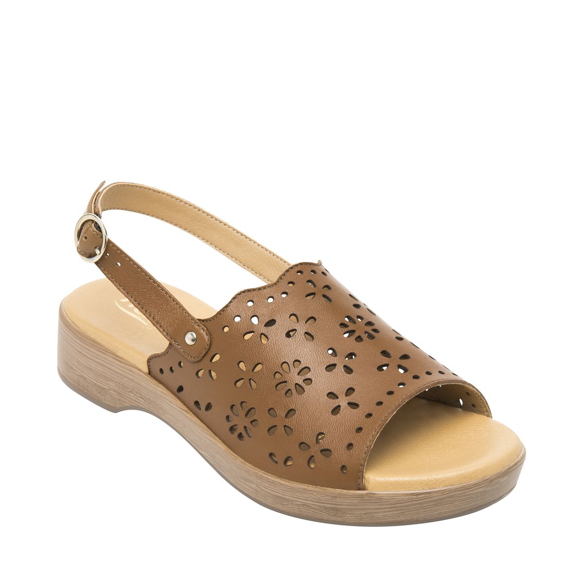 FLEXI - Sandalia Mujer Cuero Doha Café Flexi