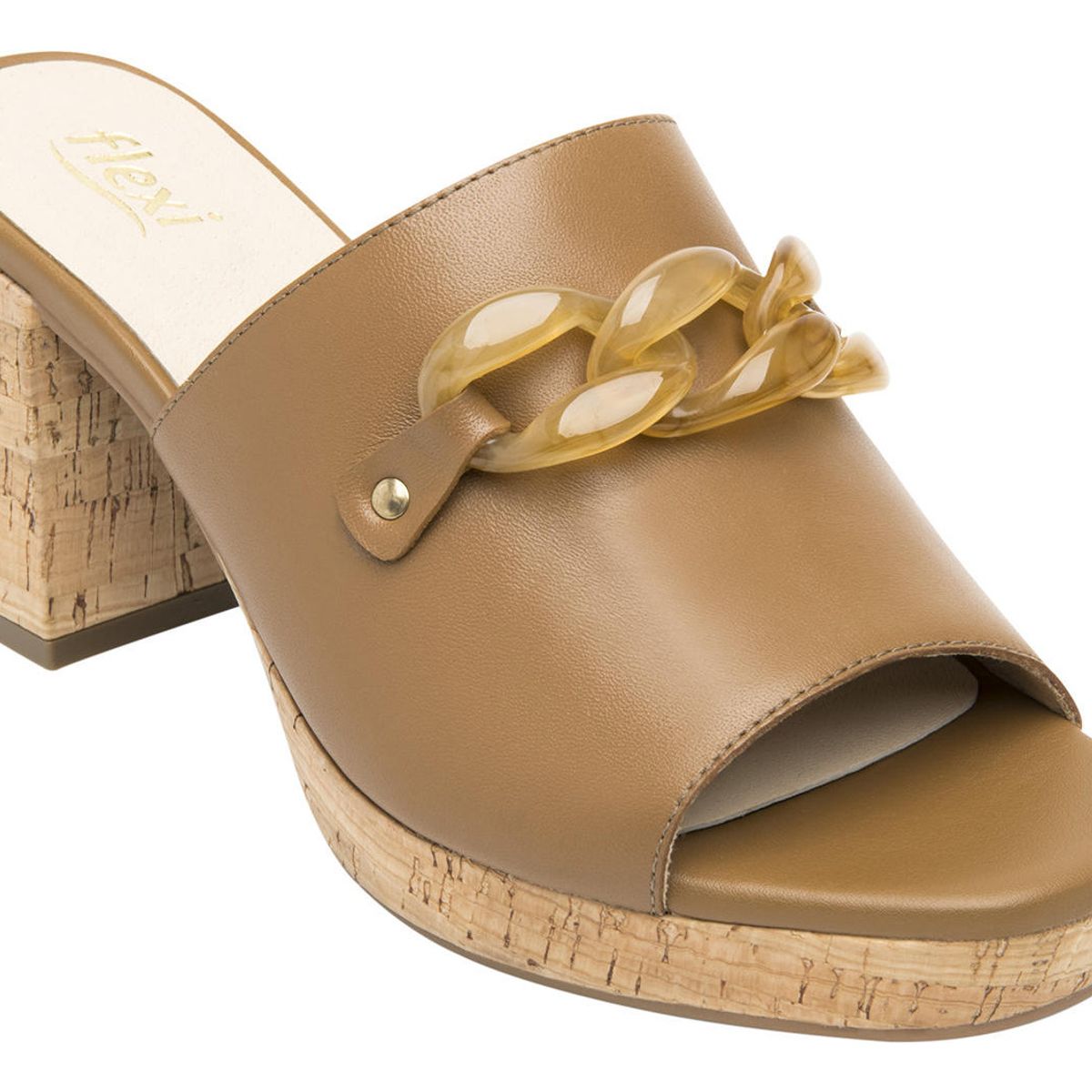 FLEXI - Sandalia Mujer Cuero Kadeisha Café Flexi