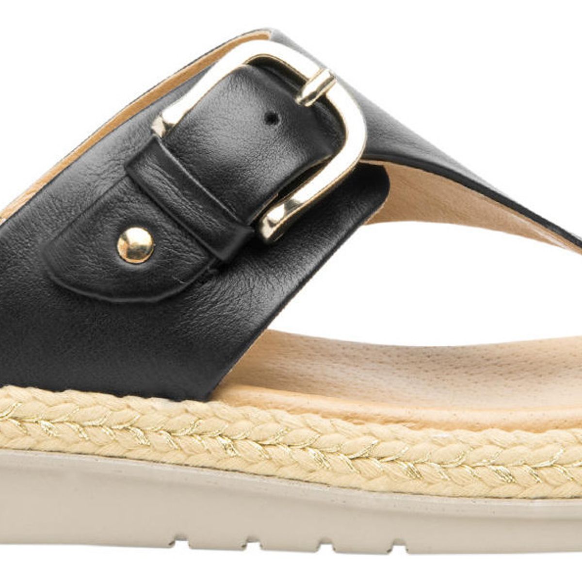 FLEXI - Sandalia Mujer Cuero Peonia Negro Flexi