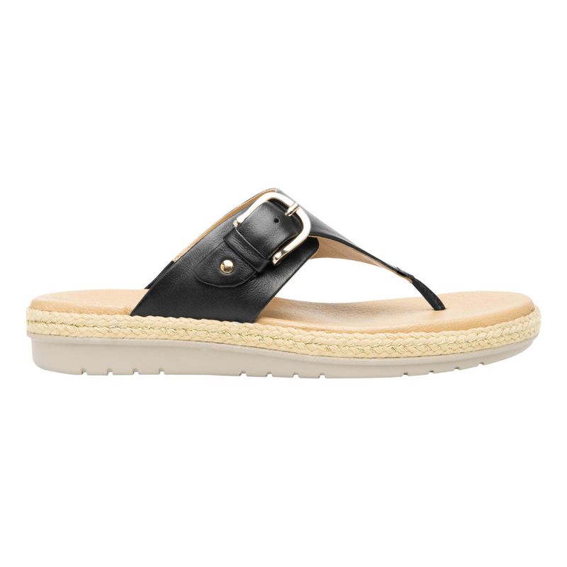 FLEXI - Sandalia Mujer Cuero Peonia Negro Flexi
