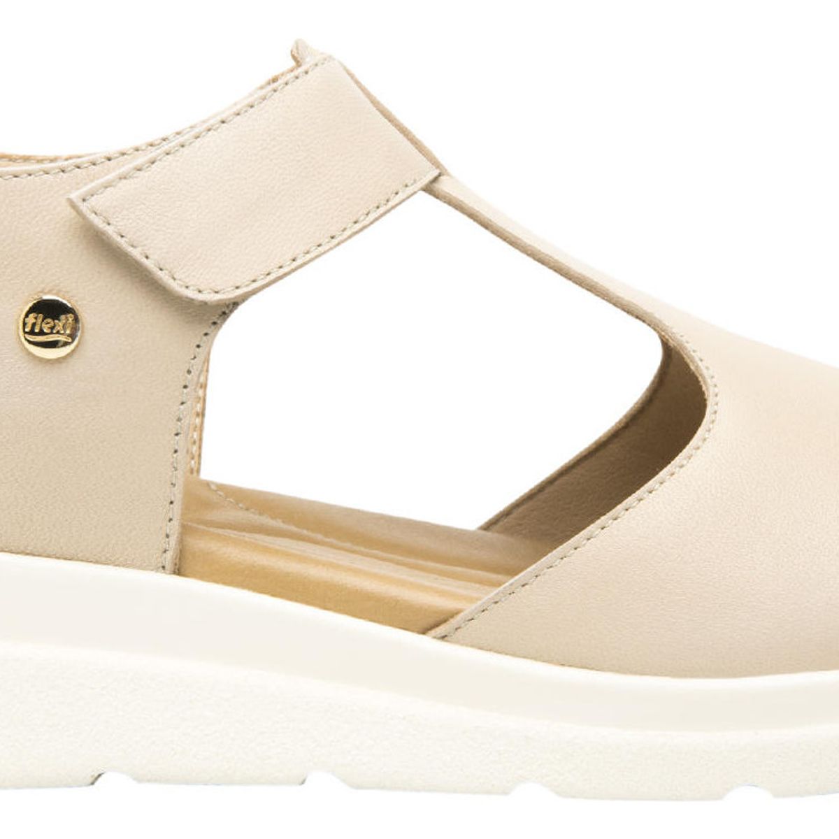 FLEXI - Sandalia Mujer Cuero Dariana Beige  Flexi