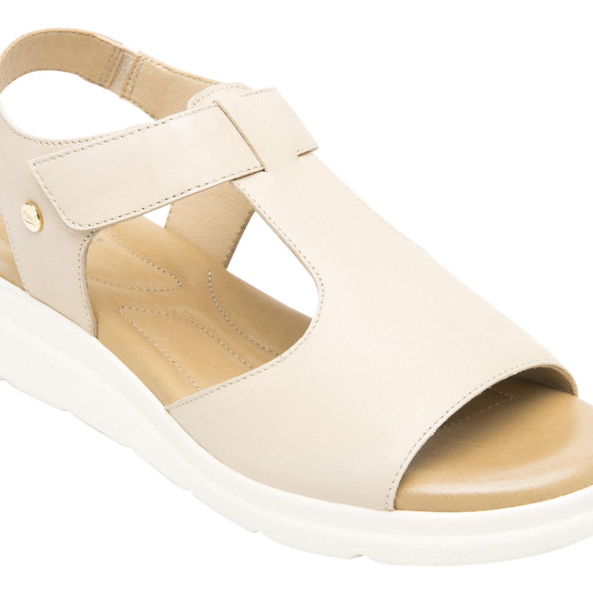 FLEXI - Sandalia Mujer Cuero Dariana Beige  Flexi