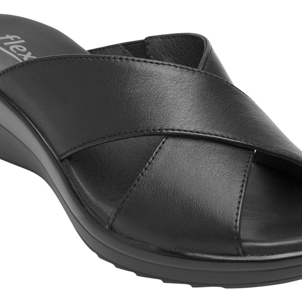 FLEXI - Sandalia Mujer Cuero Amapola Negro Flexi
