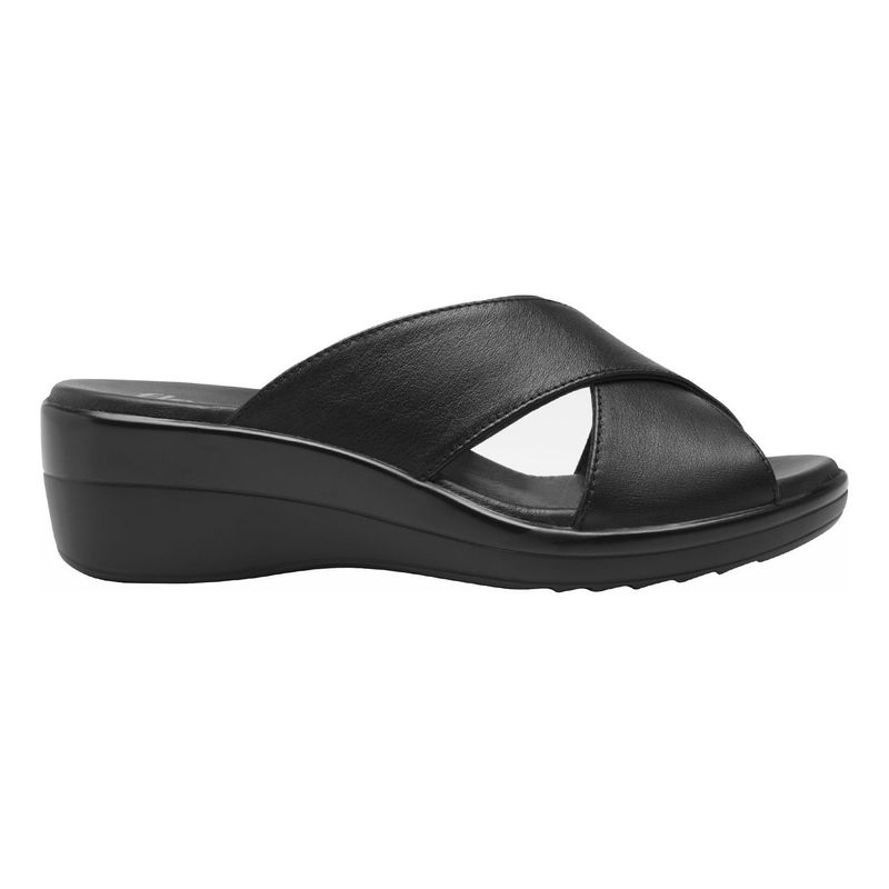 FLEXI - Sandalia Mujer Cuero Amapola Negro Flexi