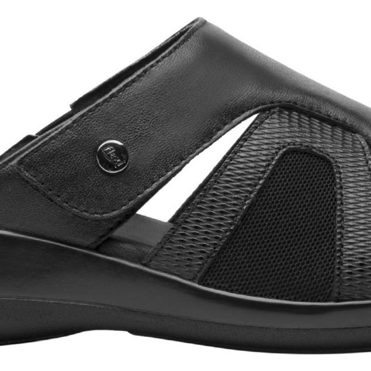 FLEXI - Sandalia Mujer Cuero Gaia Negro Flexi