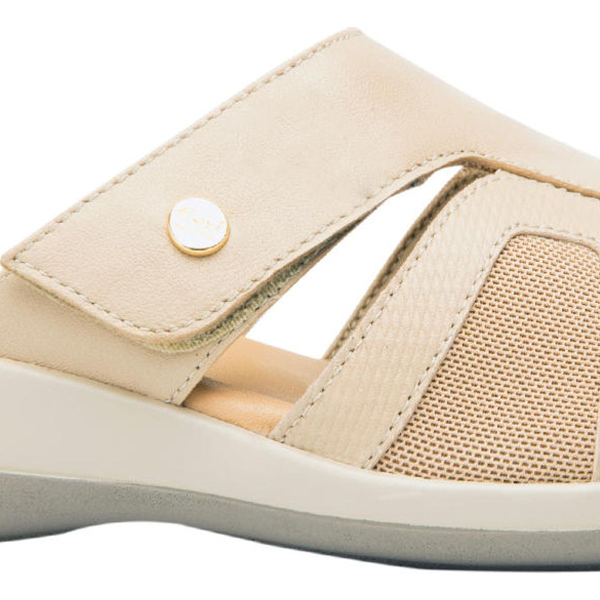 FLEXI - Sandalia Mujer Cuero Gaia Beige Flexi