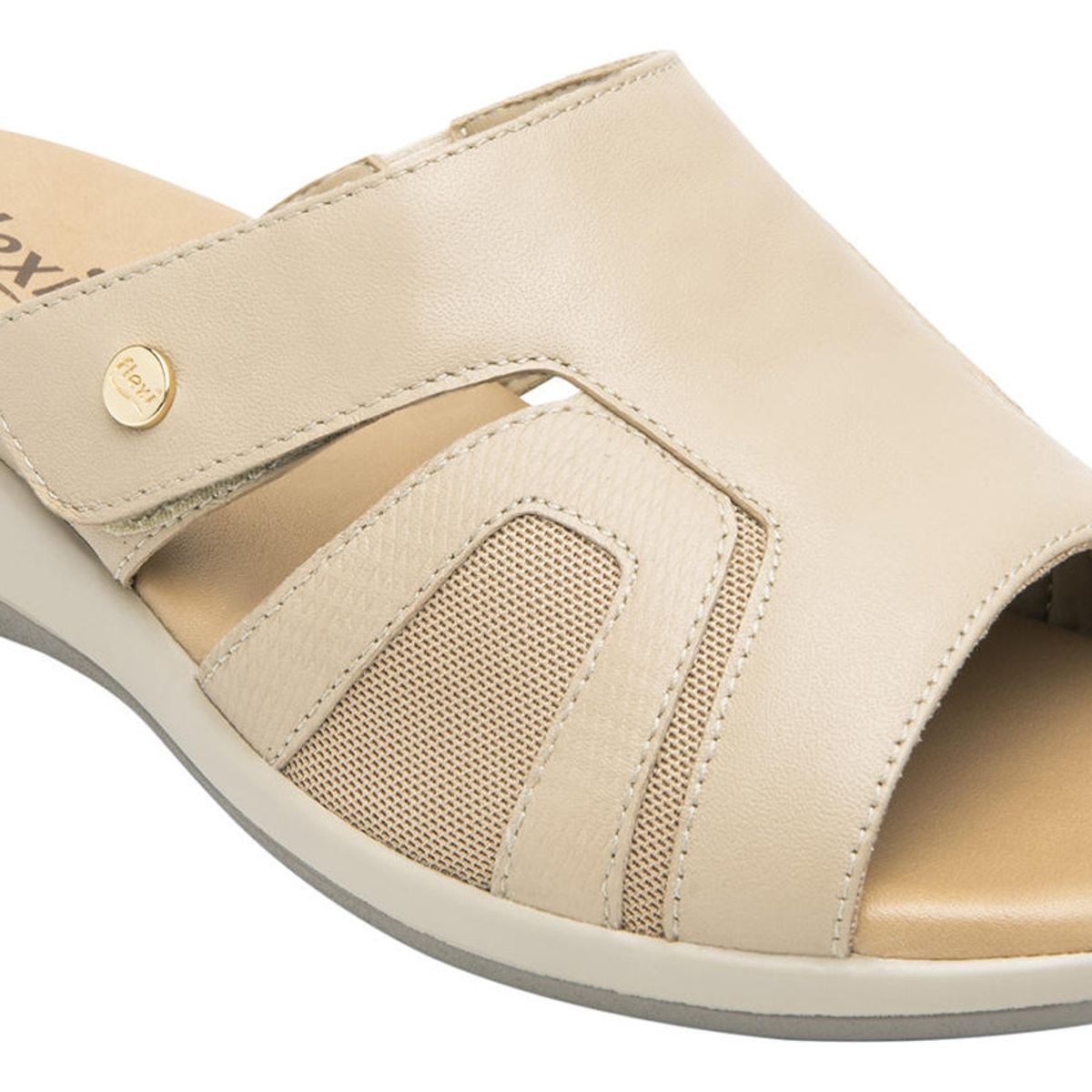 FLEXI - Sandalia Mujer Cuero Gaia Beige Flexi