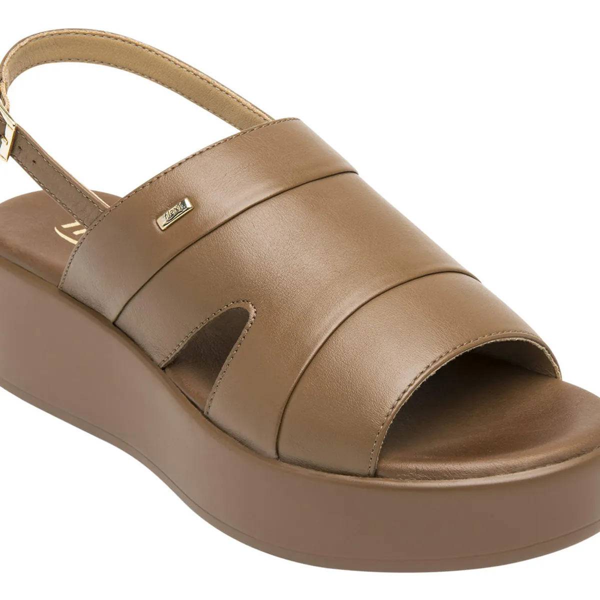 FLEXI - Sandalia Mujer Cuero Xandra Cafe Flexi