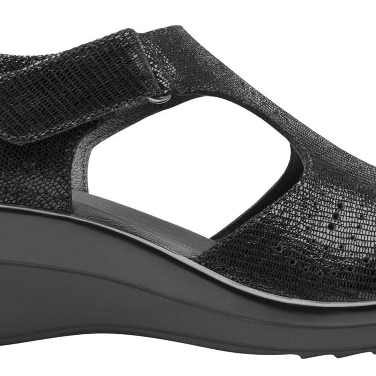 FLEXI - Sandalia Mujer Cuero Amapola Negro Flexi