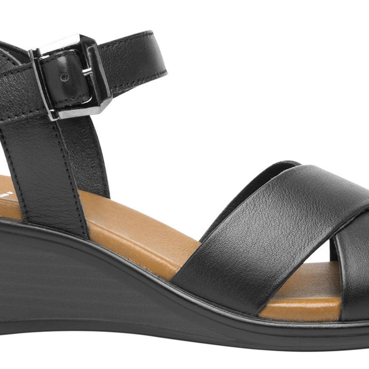 FLEXI - Sandalia Mujer Cuero Zura Negro Flexi