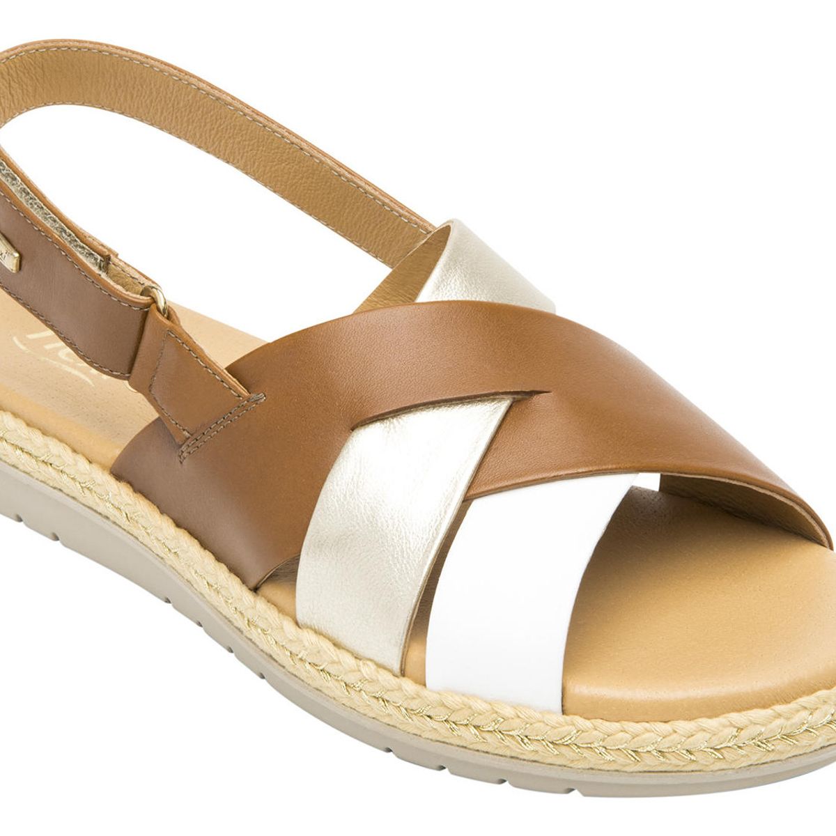 FLEXI - Sandalia Mujer Cuero Peonia Café Flexi