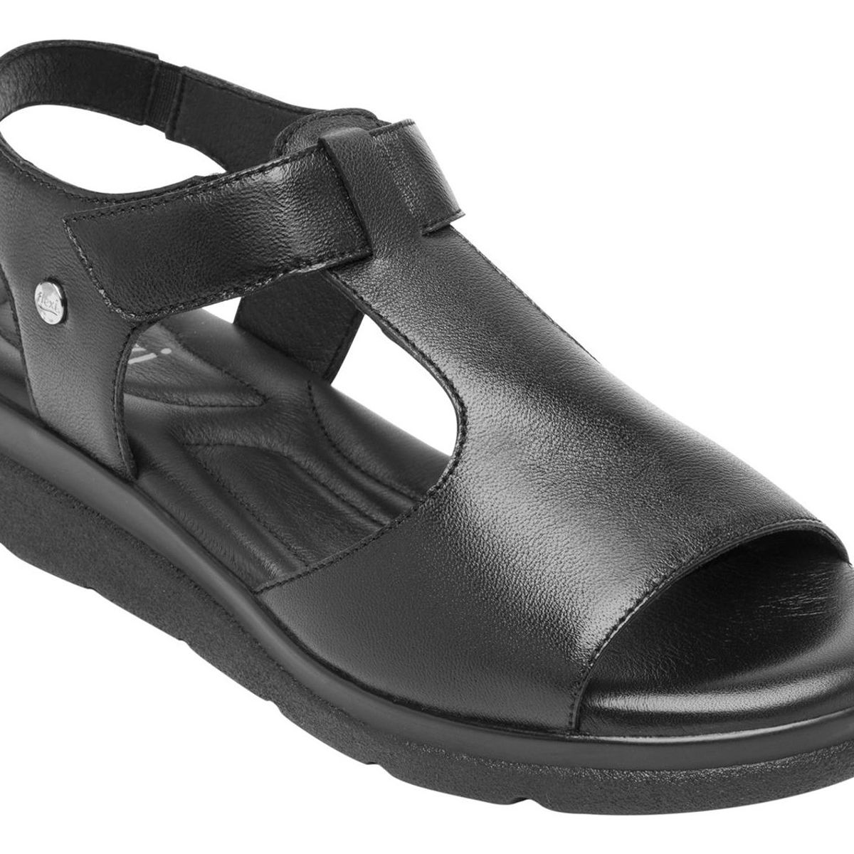 FLEXI - Sandalia Mujer Cuero Dariana Negro Flexi