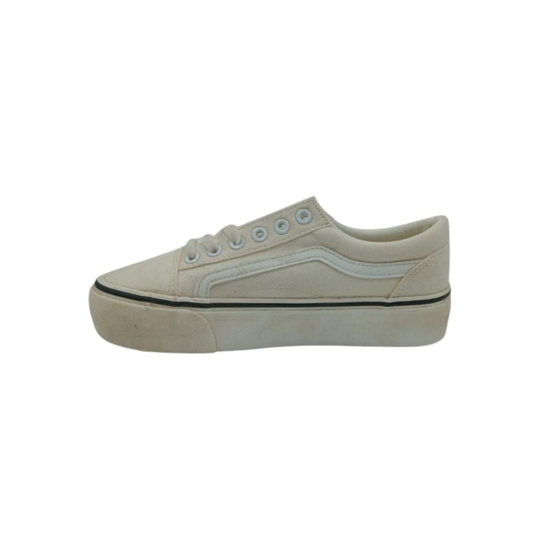 HERIEL - Zapatilla Blanca Textil Mujer