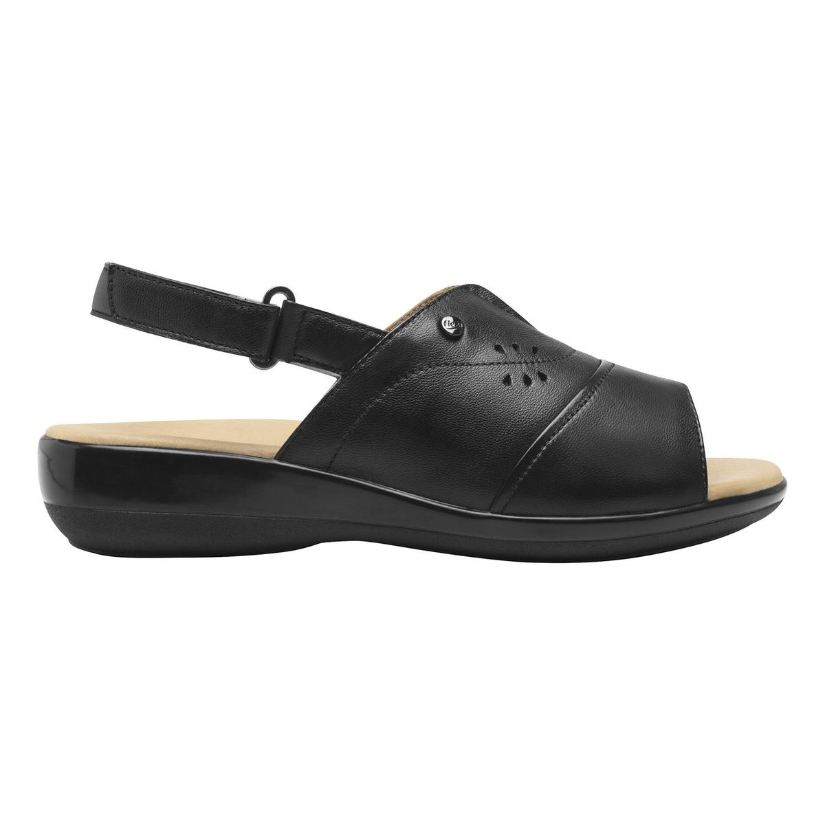 FLEXI - Sandalia Mujer Cuero Gaia Negro Flexi