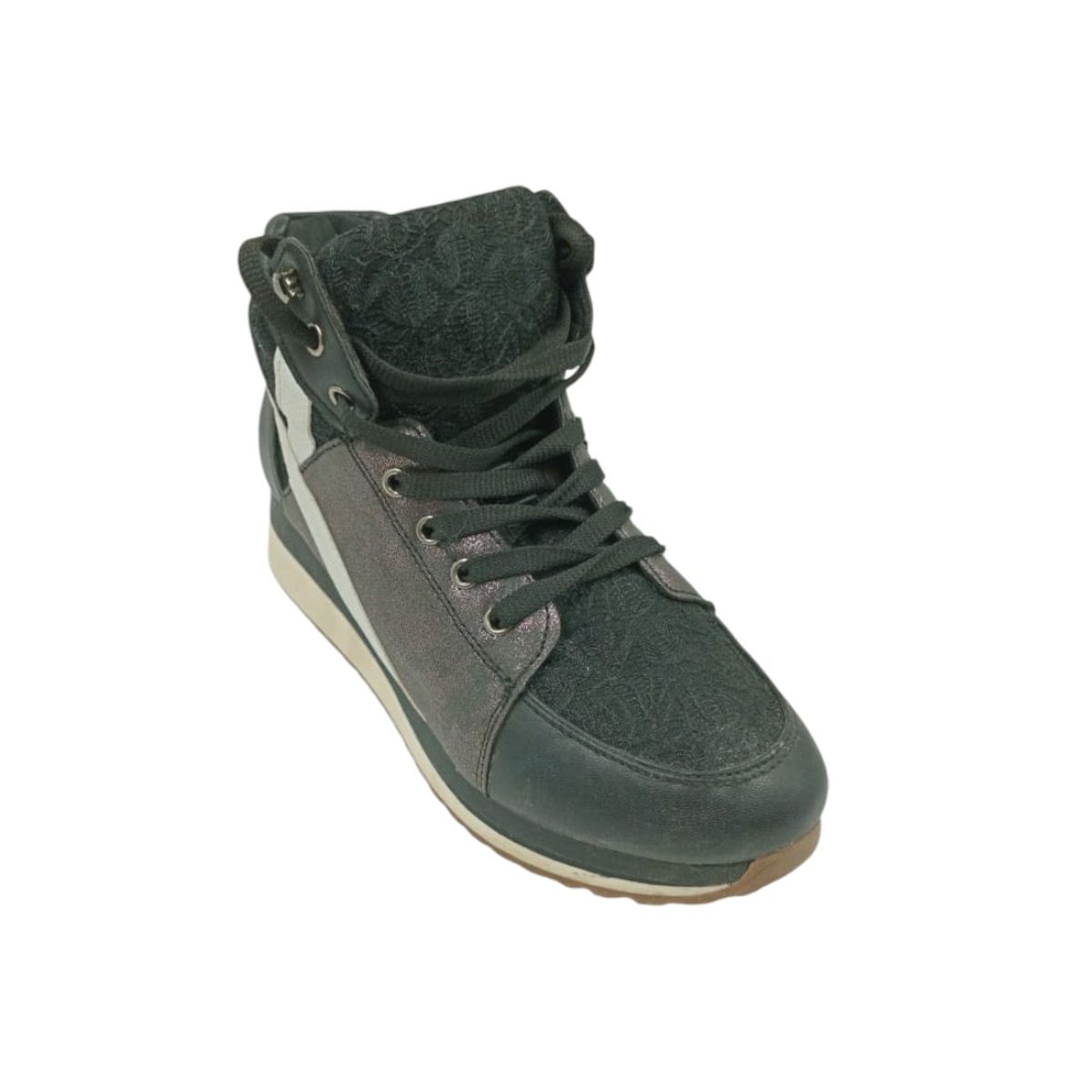 HERIEL - Zapatilla Negra Caña Mujer