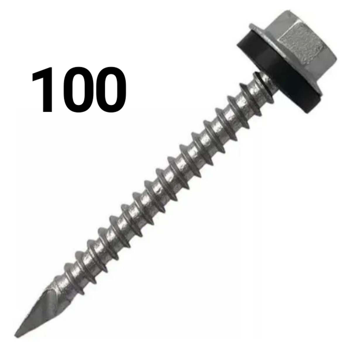 GENERICO - Tornillo Hex Autoperforante Punta Espada 10x1 1/2 100 Unds