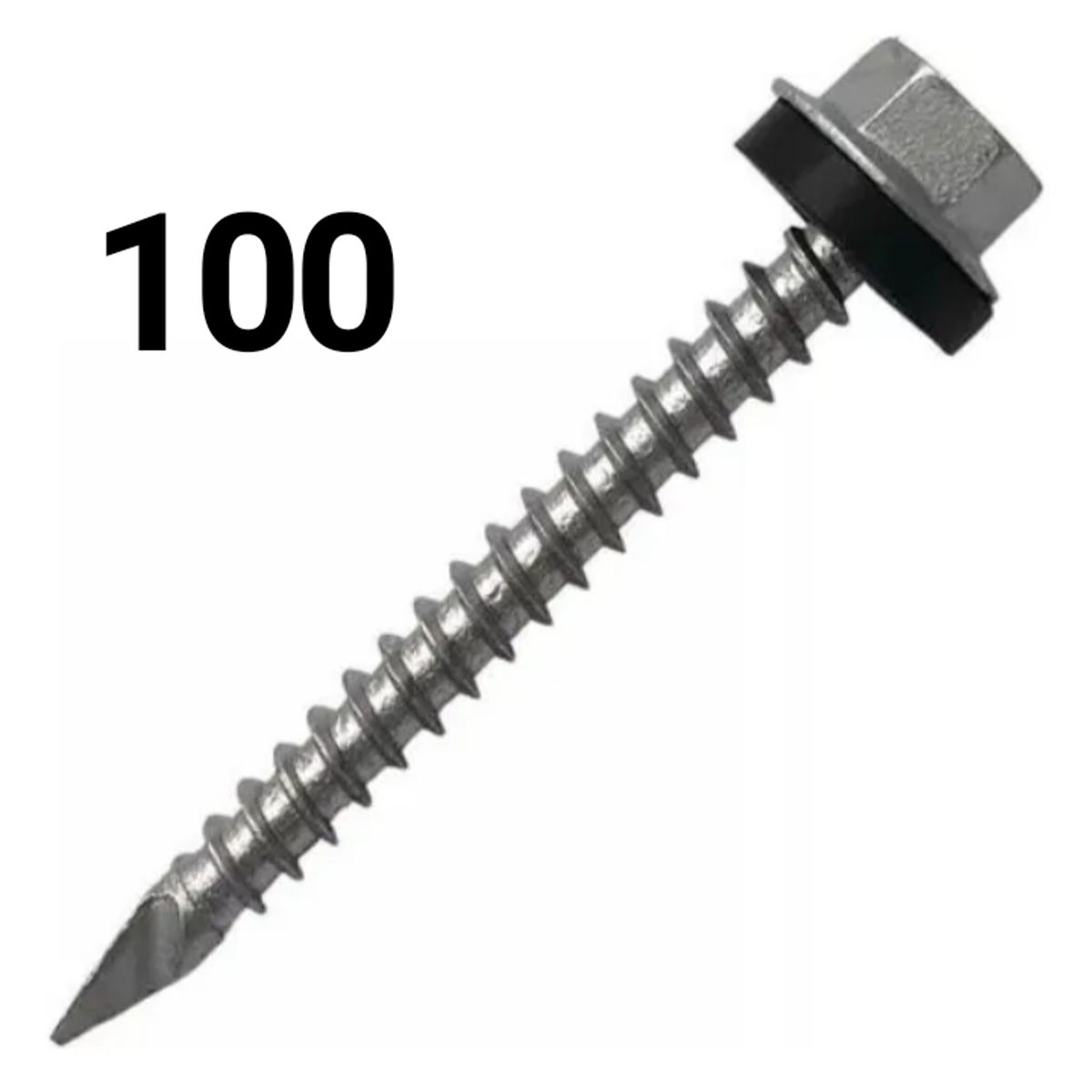 GENERICO - Tornillo Hex Autoperforante Punta Espada 10x1 1/2 100 Unds