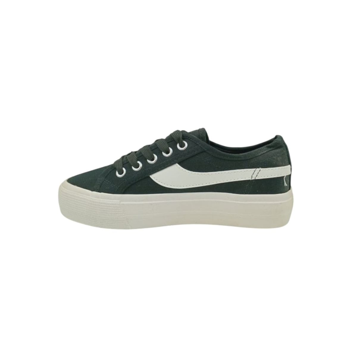 HERIEL - Zapatilla Negra Textil Mujer