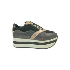 HERIEL - Zapatilla Negra Plataforma Mujer