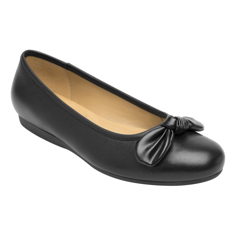 FLEXI - Ballerina Mujer Cuero Marie Negro Flexi