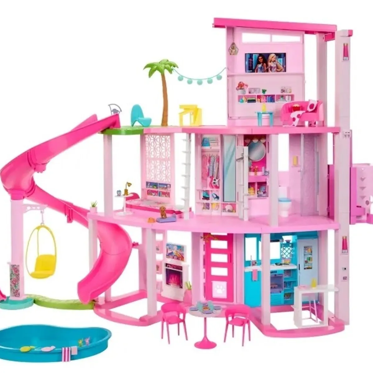 BARBIE - Nueva Casa De Los Sueños Accesorios Con Ascensor Y Piscinas Barbie