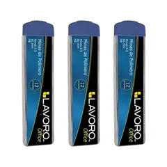LAVORO - Pack 3 Tubos Mina HB Polímero 0.5, 0.7 O 0.9mm 12 Unid. - Gris oscuro