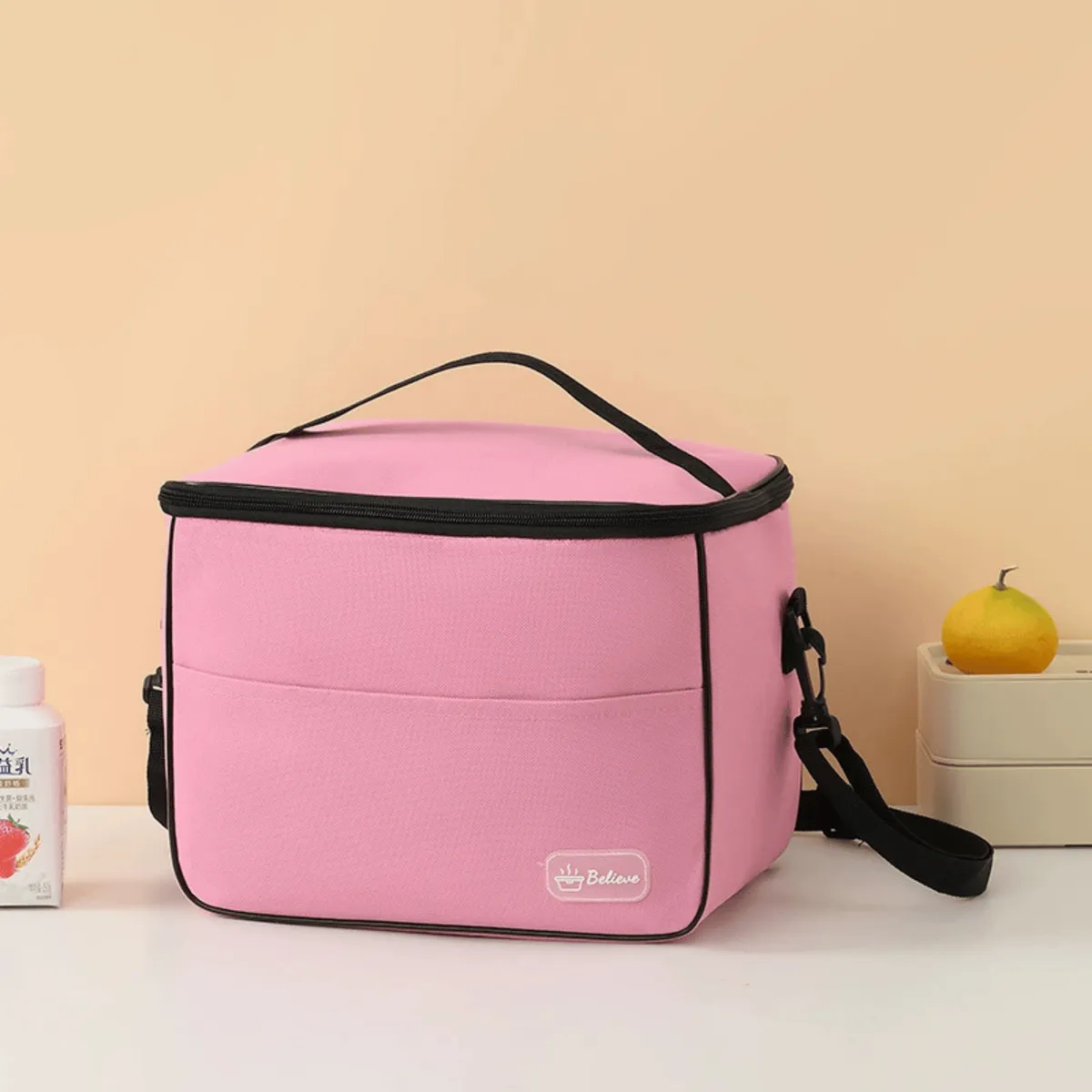 HOMESTAR - Lonchera Térmica Rosa 30x20x23 cm