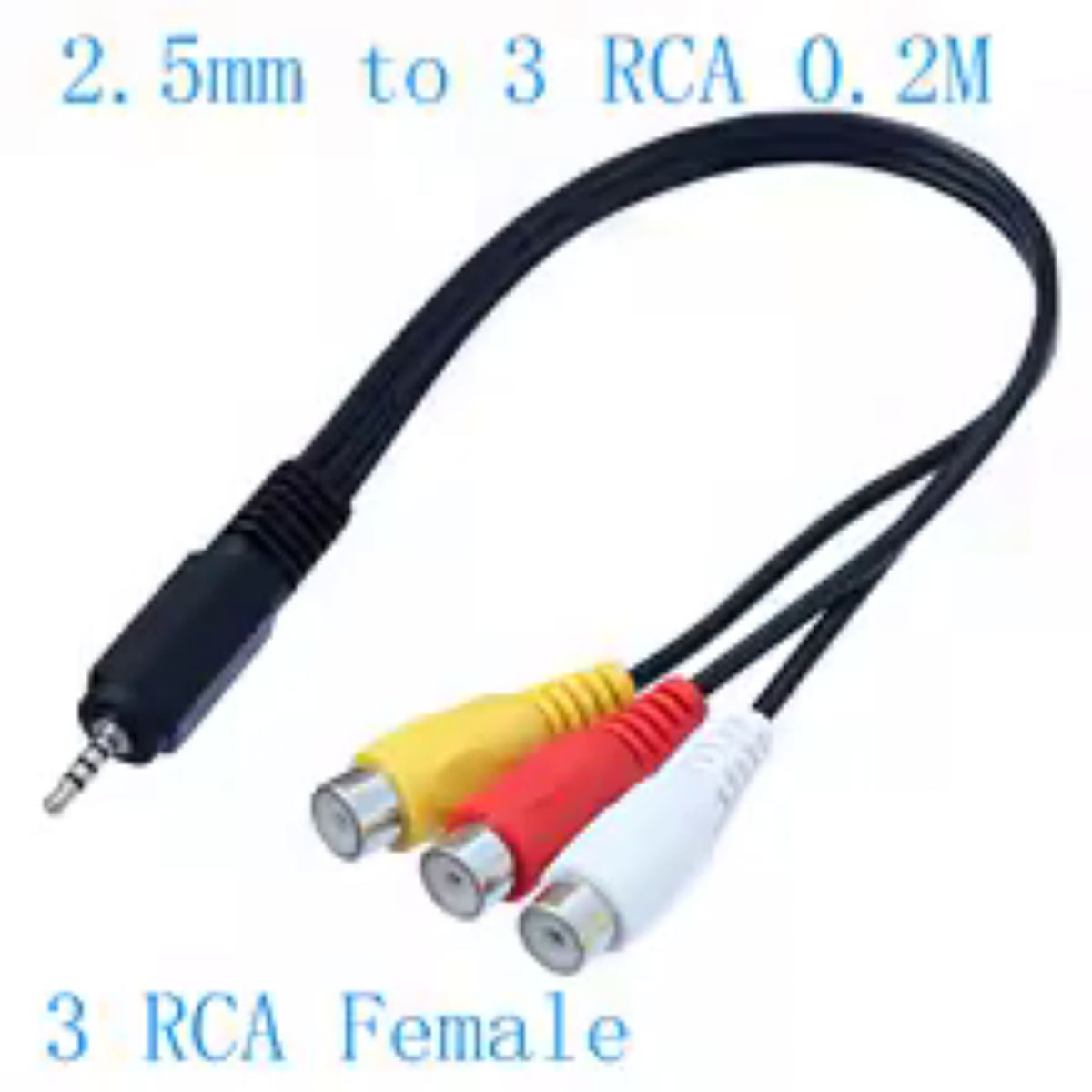 GENERICO - Cable Audio 3 entradas hembra RCA x 1 Amarillo salida jack 3,5