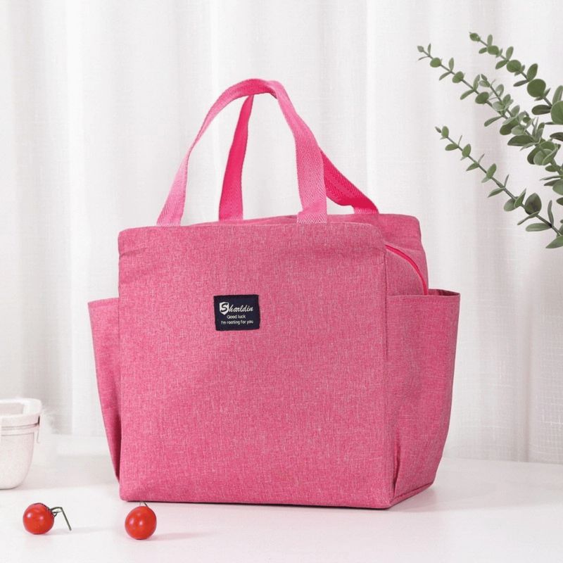 HOMESTAR - Lonchera Tote Térmica Rosa 25x15x25 cm