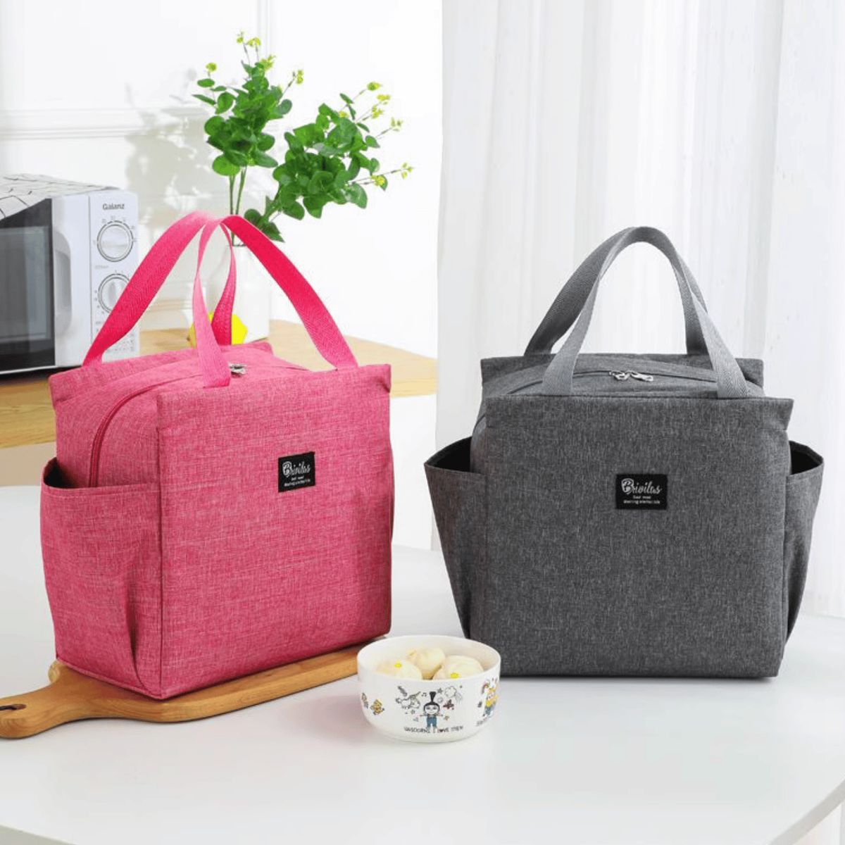 HOMESTAR - Lonchera Tote Térmica Rosa 25x15x25 cm