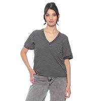 POLERA MANGA CORTA LISTADA ESCOTE V