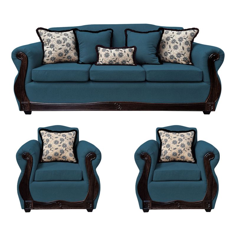 AMERICA DECORA - Living 4-1-1 Gran Santi Chenille Azul