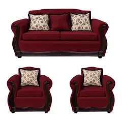 AMERICA DECORA - Living 3-1-1 Gran Santi Chenille Rojo