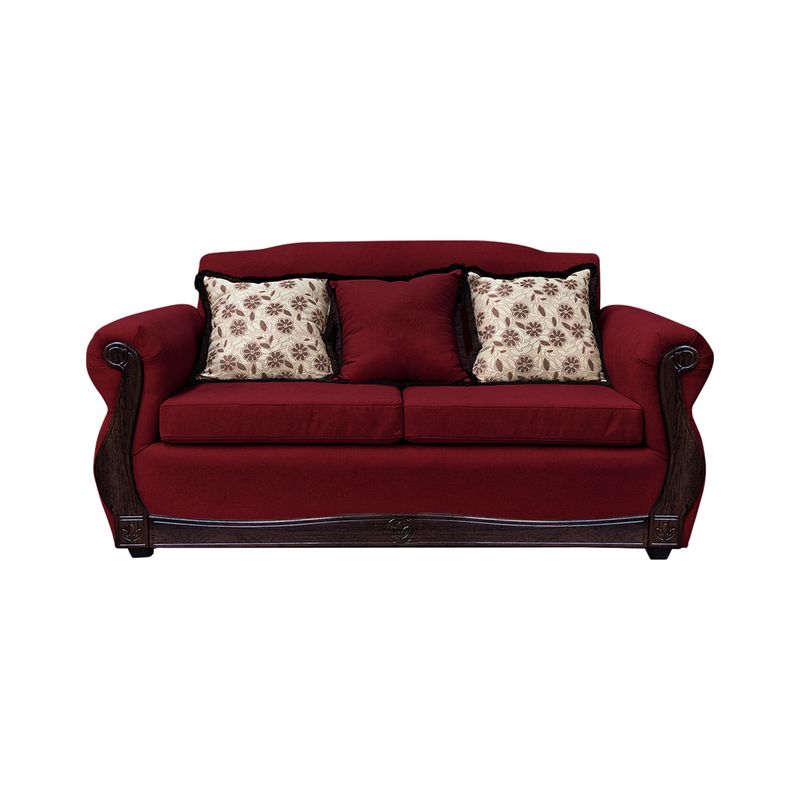 AMERICA DECORA - Sofá Para 3 Personas Gran Santi Chenille Rojo