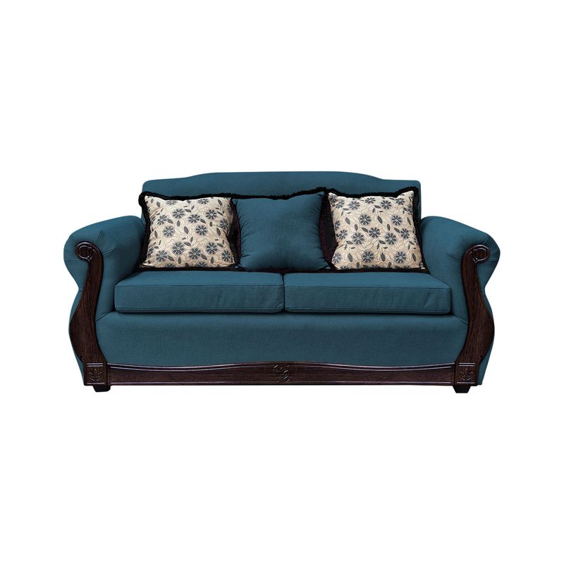 AMERICA DECORA - Sofá Para 3 Personas Gran Santi Chenille Azul