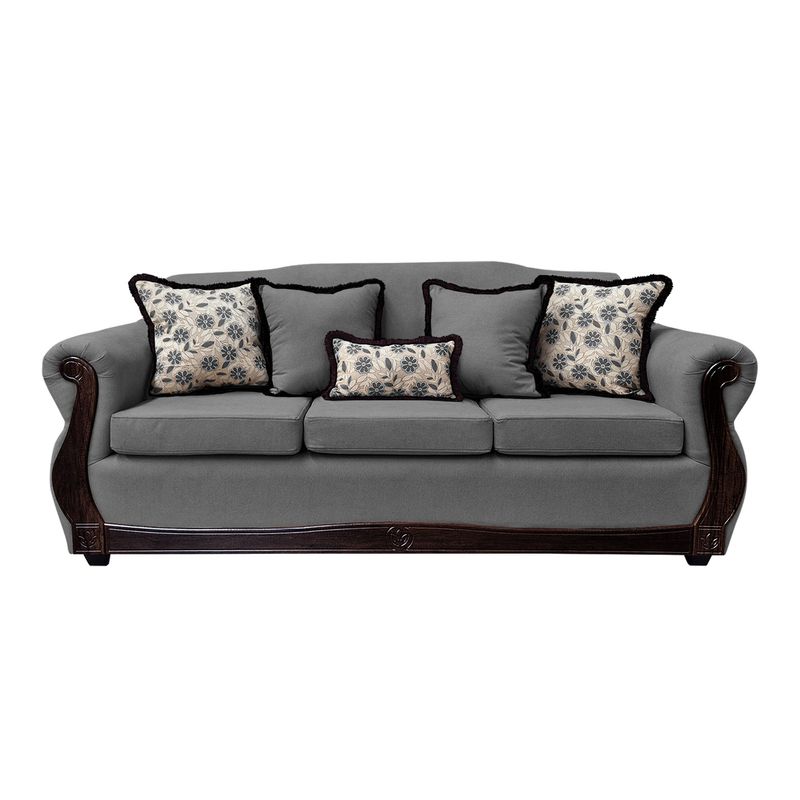 AMERICA DECORA - Sofá Para 4 Personas Gran Santi Chenille Gris