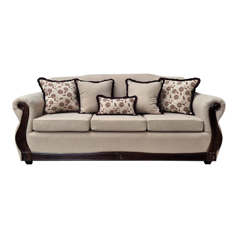 AMERICA DECORA - Sofá Para 4 Personas Gran Santi Chenille Beige
