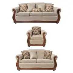 AMERICA DECORA - Living 4-3-1 Gran Santi Chenille Beige X