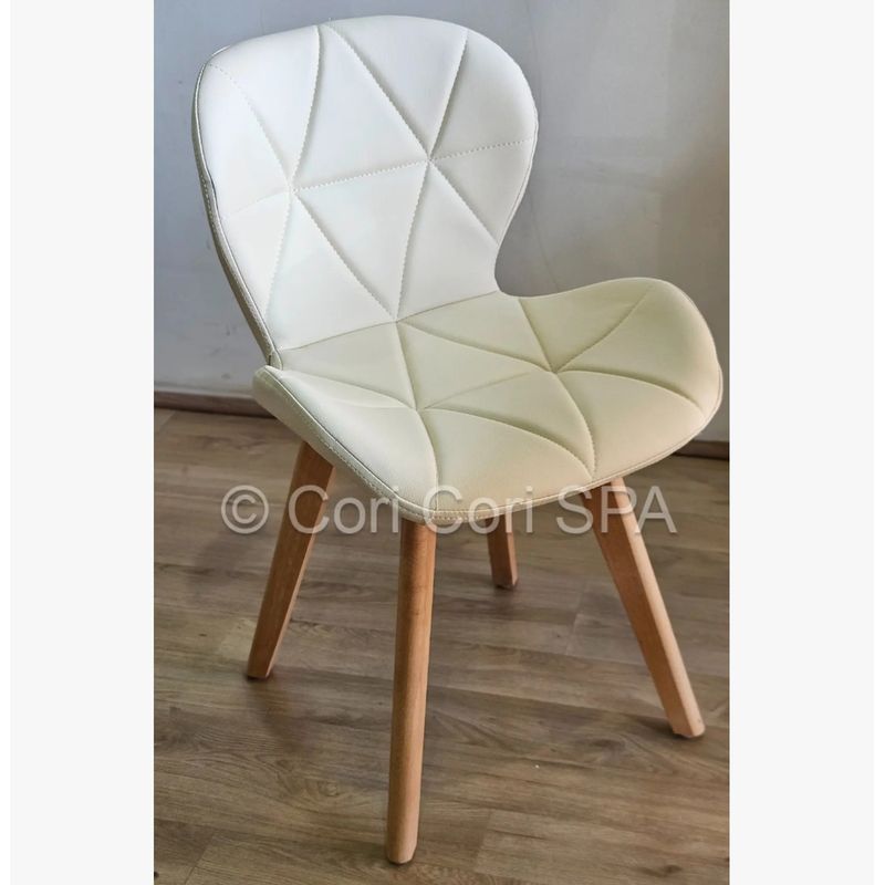 CORI CORI - Silla Mariposa Ecocuero Wood -Beige